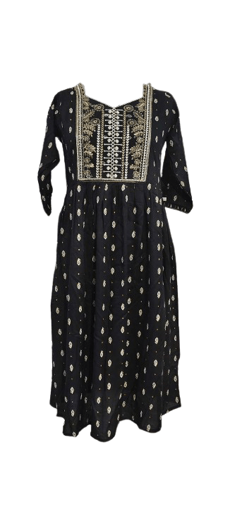 Branded Umbrella Kurti with Pocket – Rayon & Popcorn Fabric