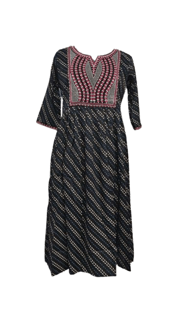 Branded Umbrella Kurti with Pocket – Rayon & Popcorn Fabric