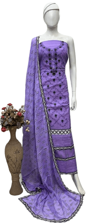 Exclusive Karachi Embroidery Suit Set – Premium Three-Piece Collection