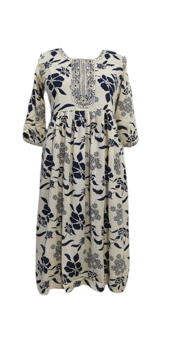 Branded Umbrella Kurti with Pocket – Rayon & Popcorn Fabric