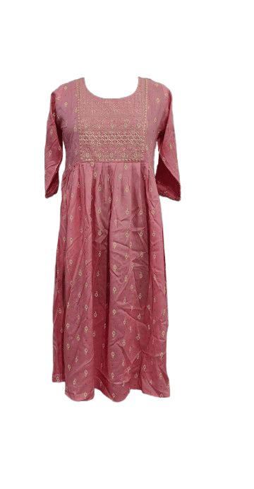 Branded Umbrella Kurti with Pocket – Rayon & Popcorn Fabric