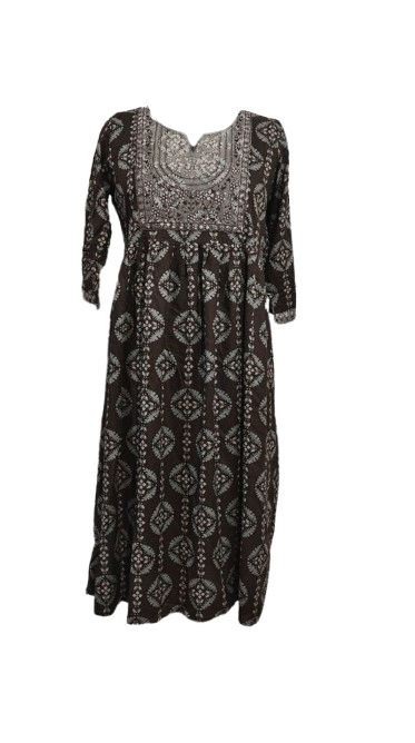 Branded Umbrella Kurti with Pocket – Rayon & Popcorn Fabric