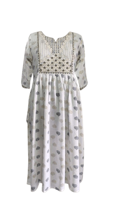 Branded Umbrella Kurti with Pocket – Rayon & Popcorn Fabric