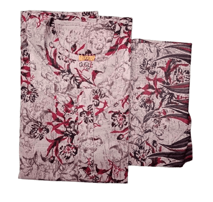 Pure Cotton Nighty with Dupatta Set – Batik Design Collection
