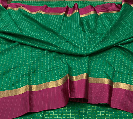 Plus Art Silk Saree with Blouse – Elegant Traditional Wear
