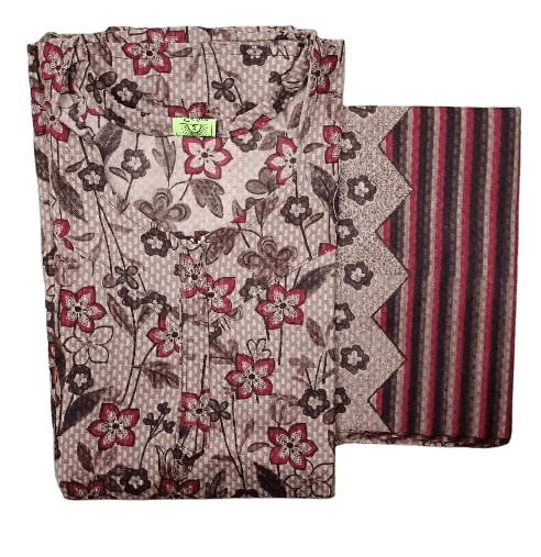 Pure Cotton Nighty with Dupatta Set – Batik Design Collection