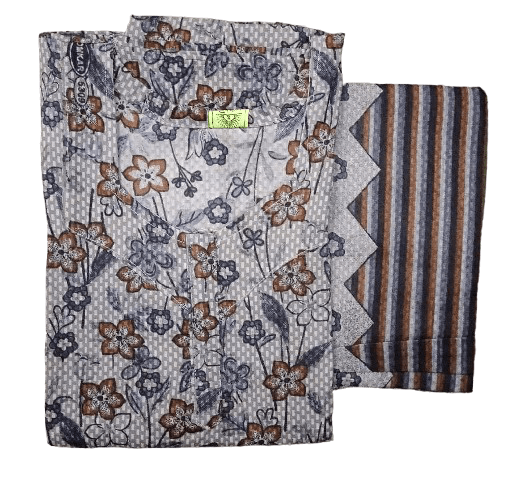 Pure Cotton Nighty with Dupatta Set – Batik Design Collection