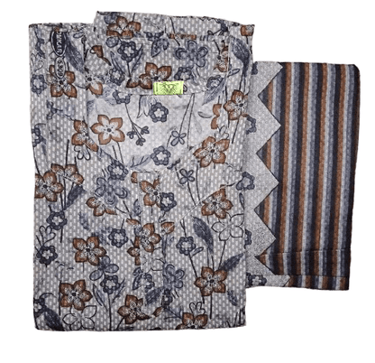 Pure Cotton Nighty with Dupatta Set – Batik Design Collection