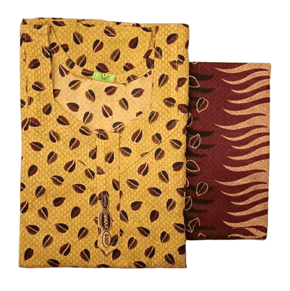 Pure Cotton Nighty with Dupatta Set – Batik Design Collection