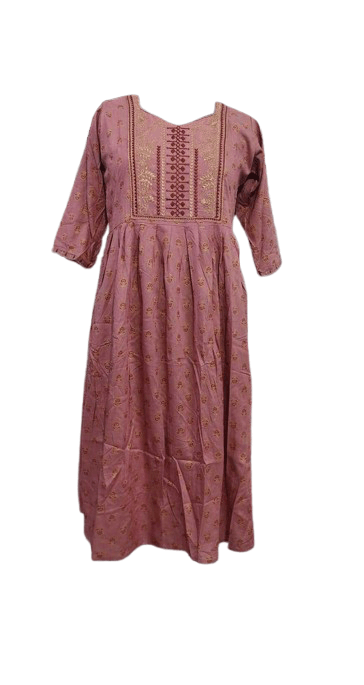 Branded Umbrella Kurti with Pocket – Rayon & Popcorn Fabric