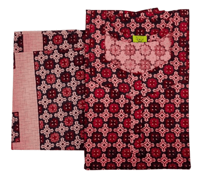 Pure Cotton Nighty with Dupatta Set – Batik Design Collection