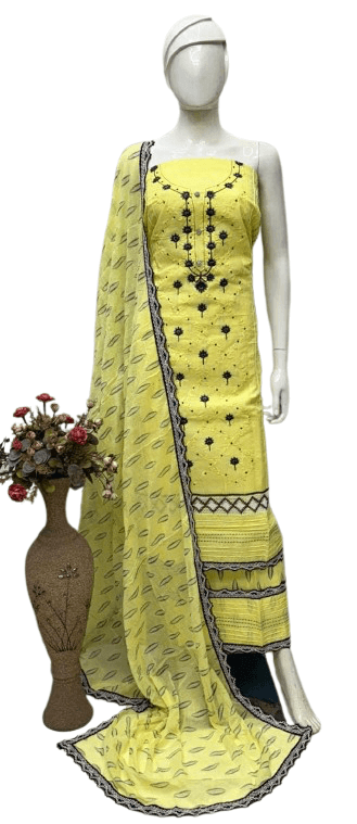 Exclusive Karachi Embroidery Suit Set – Premium Three-Piece Collection