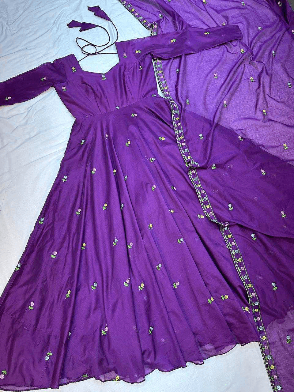 Rani Sati Festival Series – Zipsy Silk Embroidered Gown with Dupatta