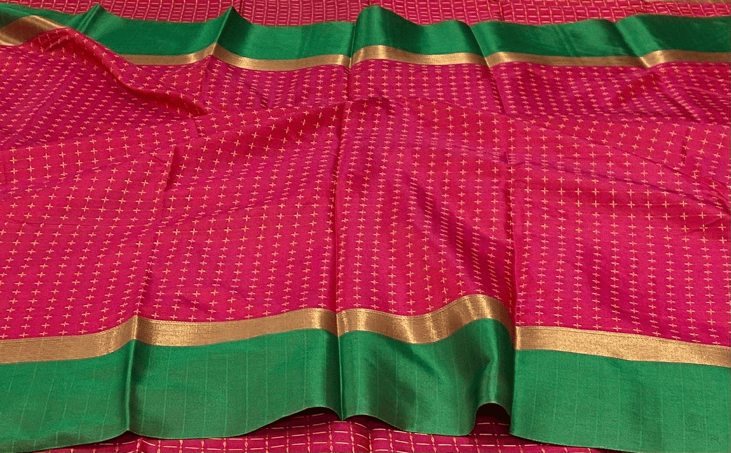 Plus Art Silk Saree with Blouse – Elegant Traditional Wear