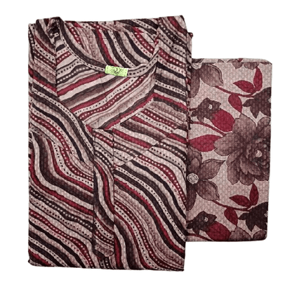 Pure Cotton Nighty with Dupatta Set – Batik Design Collection