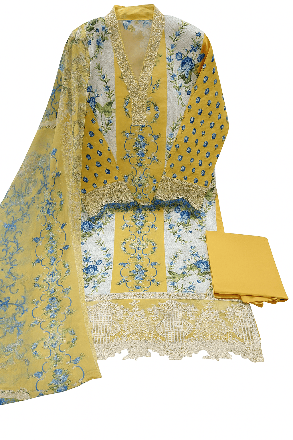 Sapphire Jazmin Lawn Suit with Chiffon Dupatta