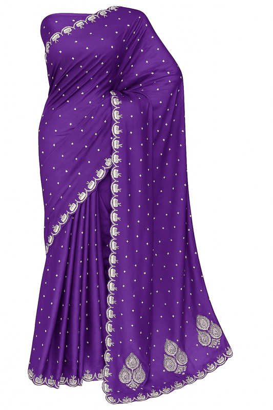 Saree with Kashmiri Style Thread